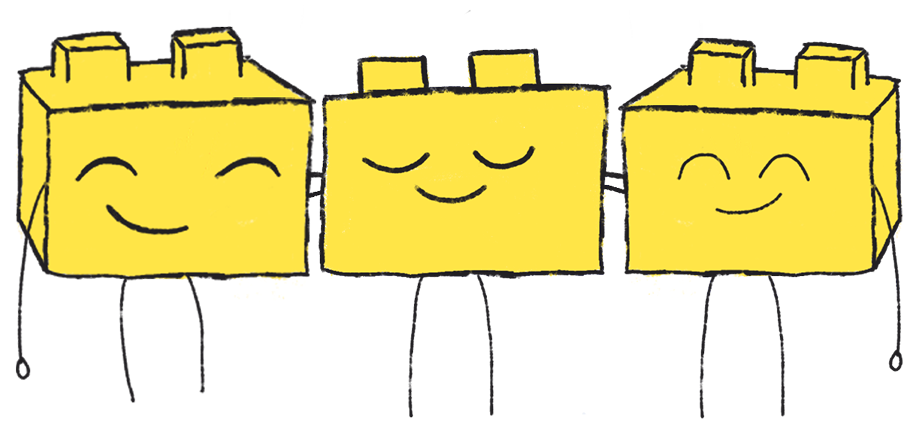 Íconos de Domus abrazándose